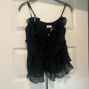 Wilfred Amore Camisole - Black Ruffled Women's Top